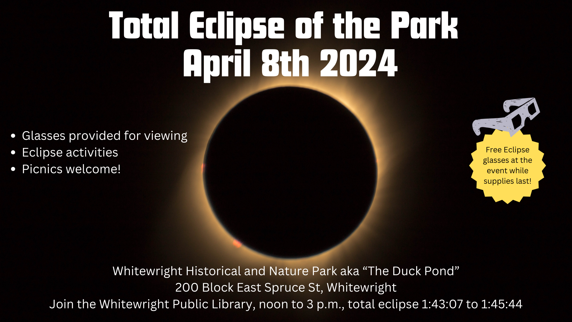 Total Eclipse of the Park, April 8th, 2024