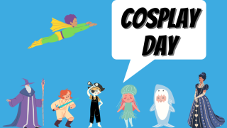 Image of kids and adults in costumes